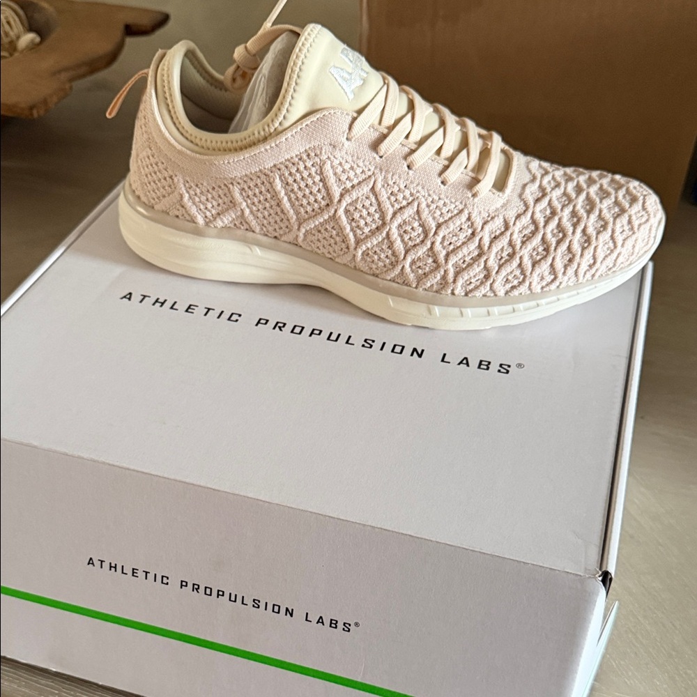 APL Light Cream Knit Sneakers